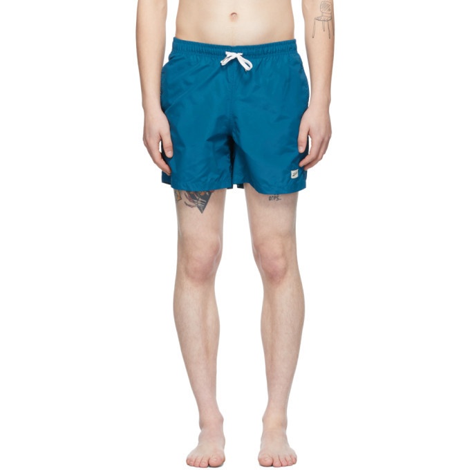 Photo: Bather Blue Solid Swim Shorts