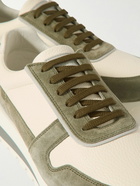 Brunello Cucinelli - Olimpo Textured-Leather and Suede Sneakers - Neutrals