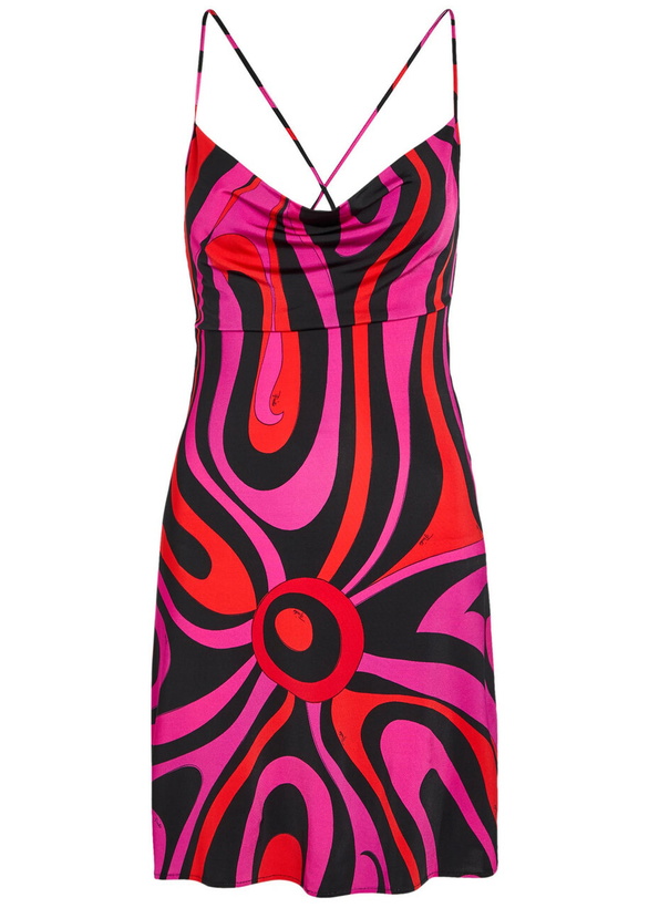 Photo: Pucci Printed Satin-jersey Mini Dress Pink