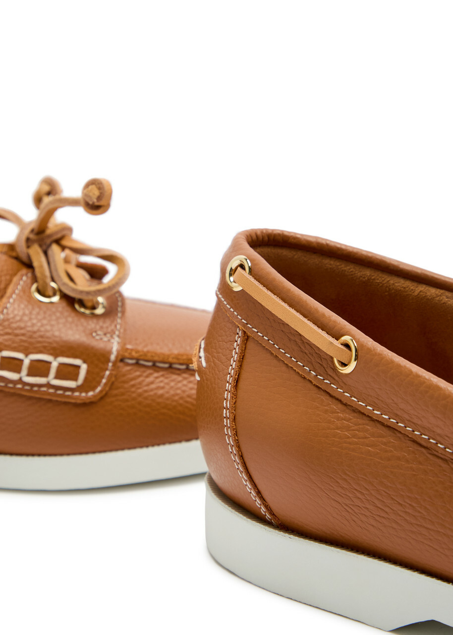 Atp Atelier Nesso Grained Leather Loafers Brown