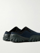 Oakley Factory - Brain Dead Chop Saw Logo-Embellished Mesh and Suede Slip-On Sneakers - Black