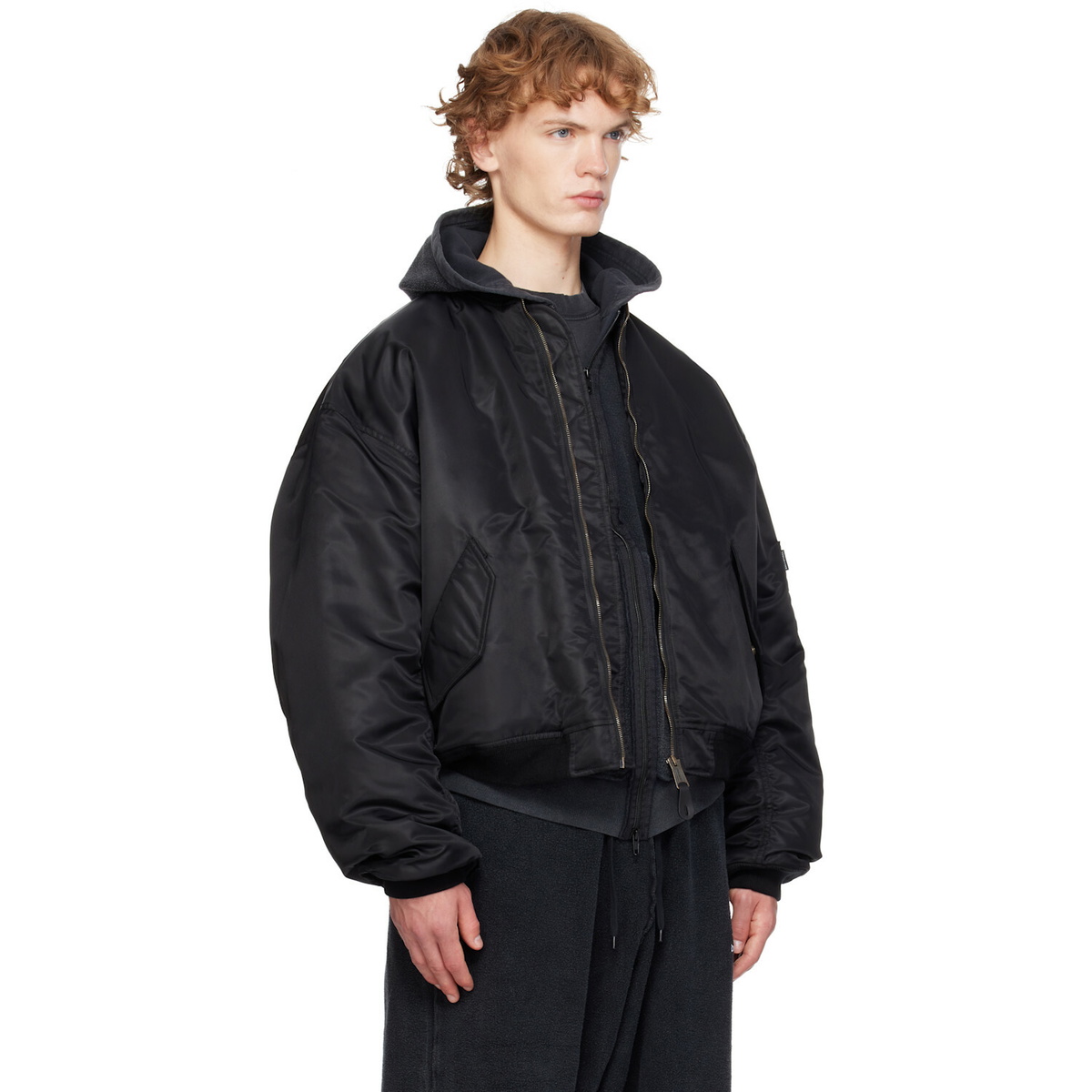 Balenciaga Black Standard Bomber Jacket
