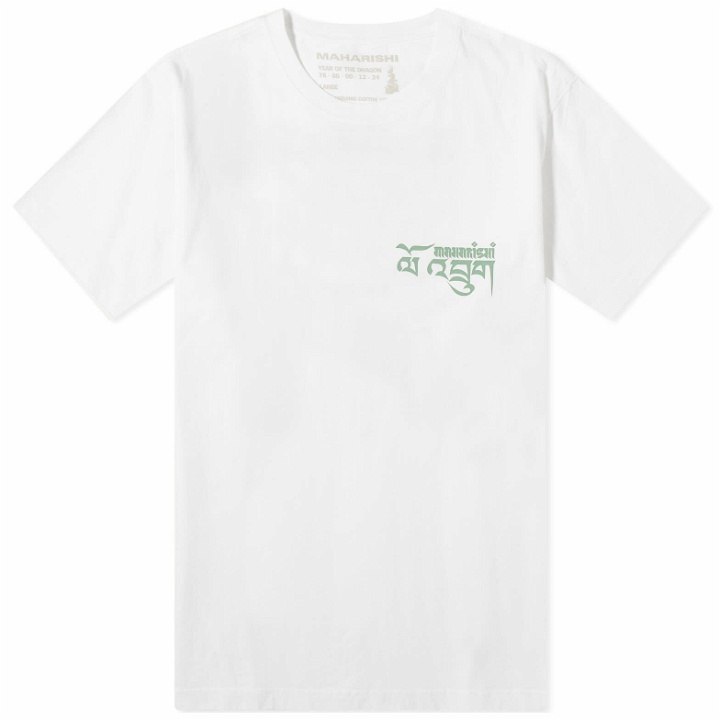 Photo: Maharishi Men's Tashi Mannox Abundance Dragon T-Shirt in White