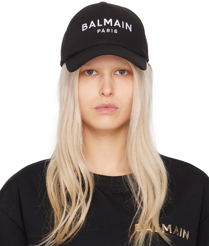 Photo: Balmain Black Embroidered Cap