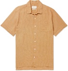 Oliver Spencer - Checked Cotton and Linen-Blend Shirt - Yellow