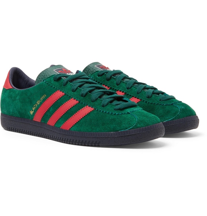 Photo: adidas Consortium - Blackburn SPZL Suede and Leather Sneakers - Green