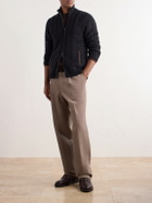 N.PEAL - Richmond Cable-Knit Cashmere Cardigan - Gray