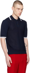 Ernest W. Baker Navy Two-Button Polo