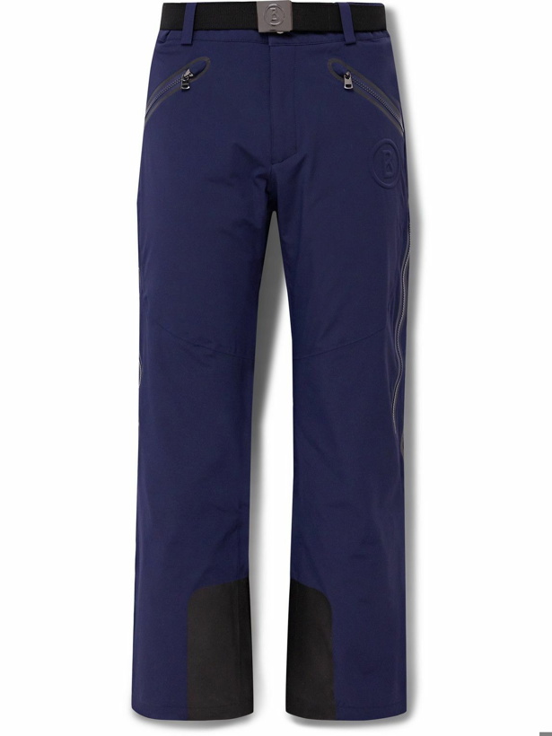 Photo: Bogner - Tim2-T Straight-Leg Belted Logo-Embossed Ski Pants - Blue