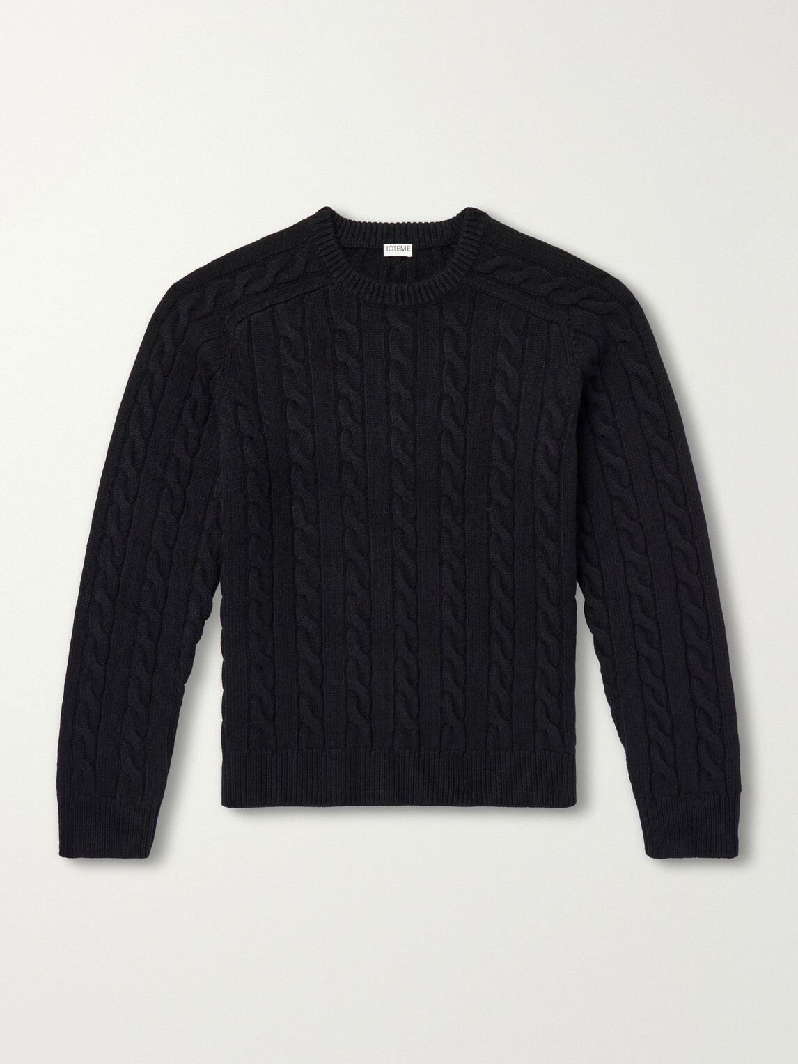 TOTEME - Cable-Knit Wool Sweater - Black