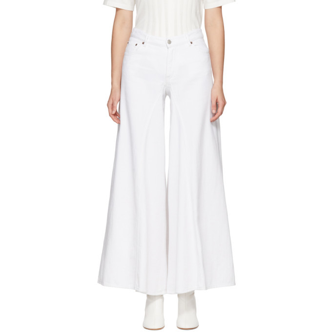 Photo: MM6 Maison Martin Margiela White Garment Dyed Jeans