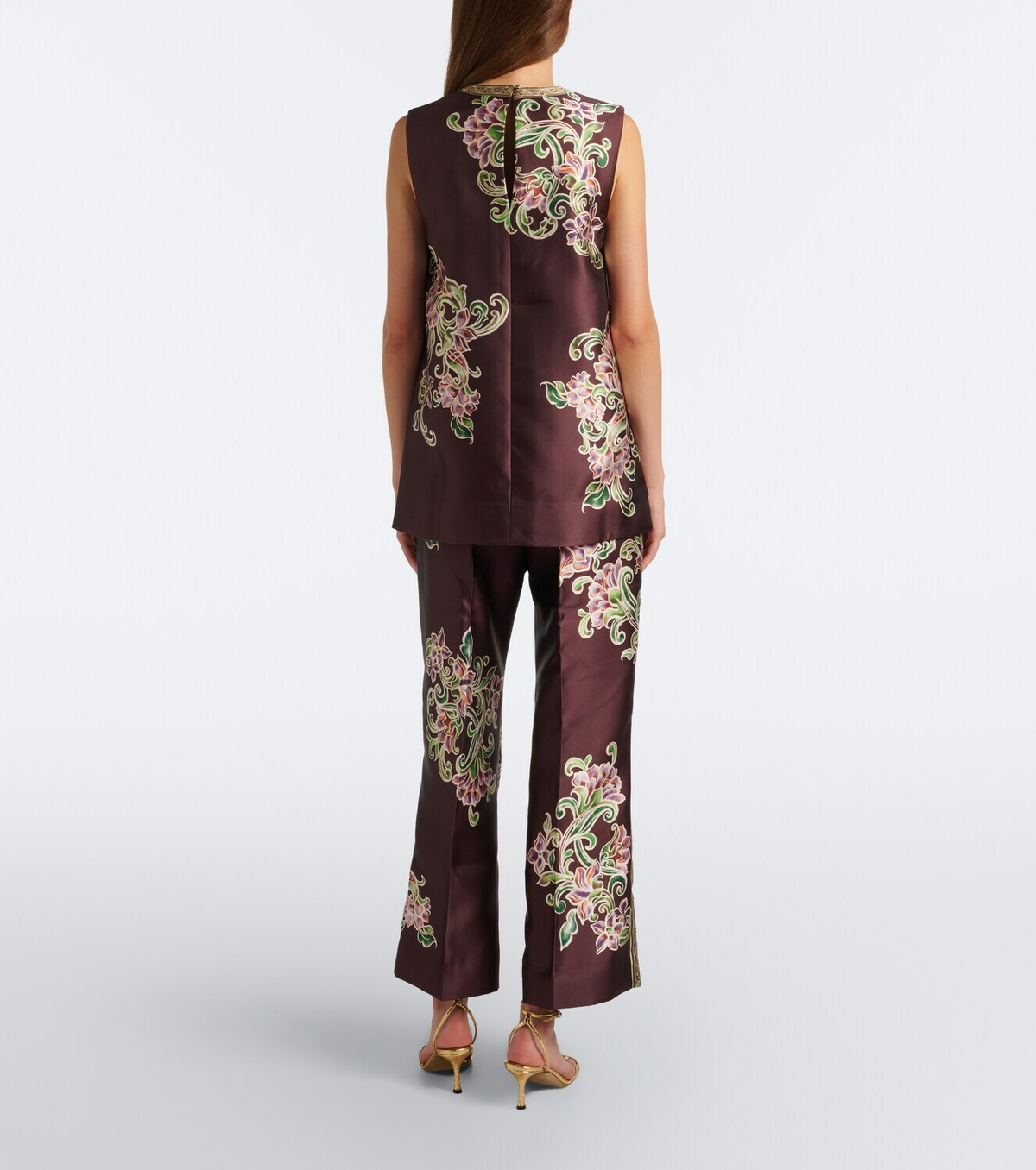 Alémais Josie floral cropped straight pants