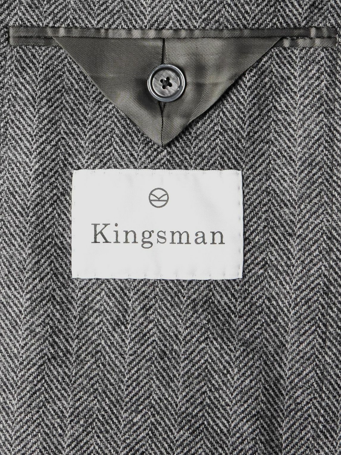 Kingsman - Herringbone Wool and Cashmere-Blend Blazer - Gray