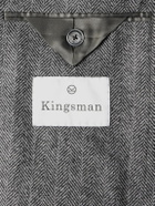 Kingsman - Herringbone Wool and Cashmere-Blend Blazer - Gray