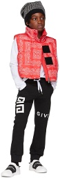 Givenchy Kids Red Down Bandana Vest