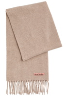 Acne Studios Logo Wool Scarf - Ecru - One Size