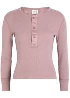 Chloe Henley Cotton top Light Purple