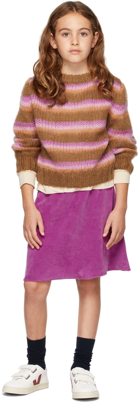 Longlivethequeen Kids Mohair Striped Sweater