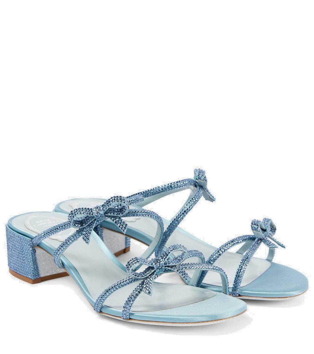 Rene Caovilla Caterina embellished satin mules Rene Caovilla - Main Image