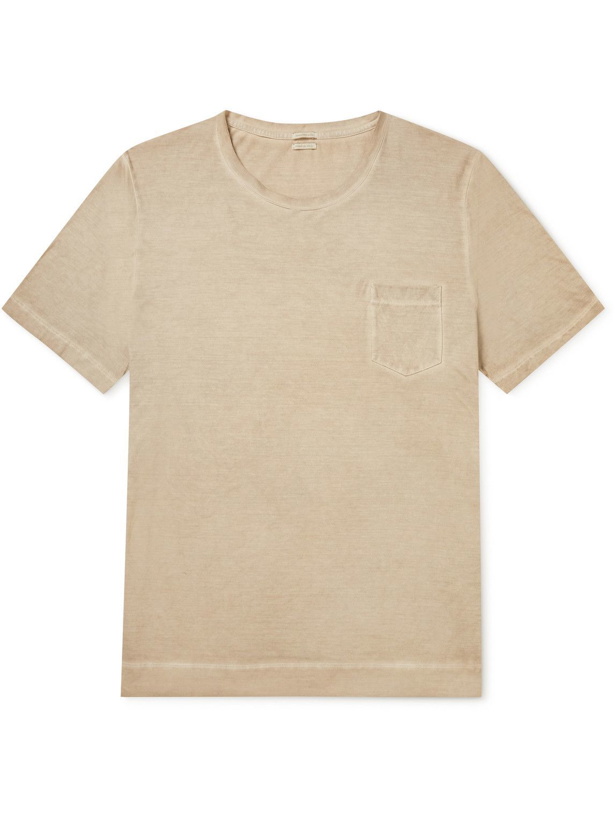 Photo: Massimo Alba - Panarea Garment-Dyed Cotton-Jersey T-Shirt - Neutrals