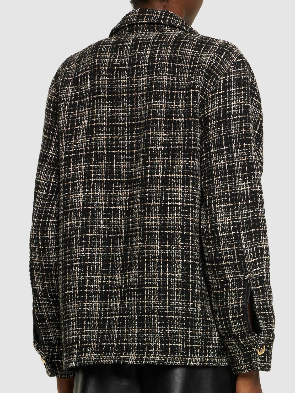 ANINE BING Corey Metallic Plaid Jacket ANINE BING