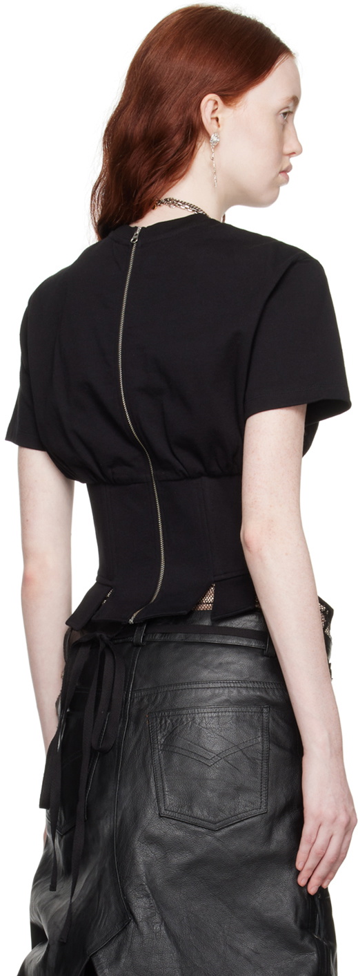 Dilara Findikoglu Black Corset T-Shirt