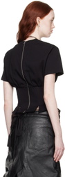 Dilara Findikoglu Black Corset T-Shirt