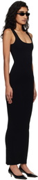 Entire Studios Black Square Neck Midi Dress