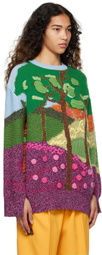 Stella McCartney Blue & Purple Tree Of Life Sweater