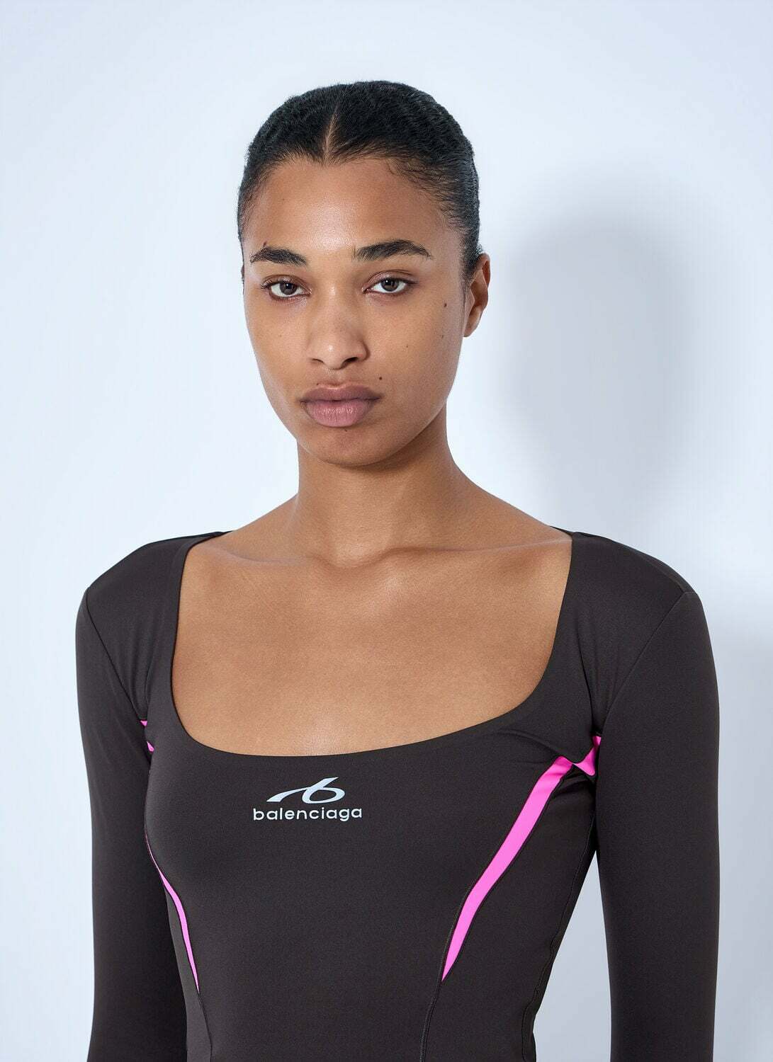 Balenciaga Long Sleeve Fitted Top