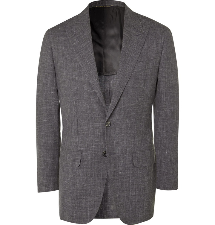 Photo: Thom Sweeney - Unstructured Wool, Silk and Linen-Blend Suit Jacket - Gray