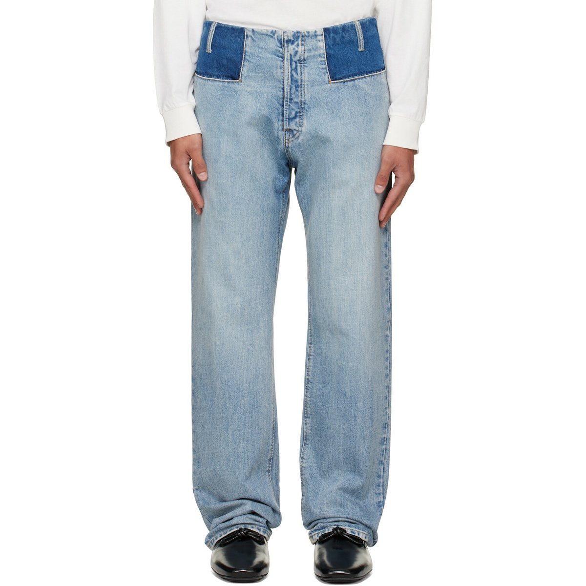Maison Margiela Blue Straight-Leg Jeans