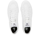 Adidas Nizza Hi-Top Sneakers in White/Core Black