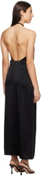 Filippa K Black Deep Back Maxi Dress