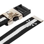 MASTERMIND WORLD Men's Tape Belt in Black/White
