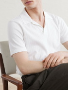 Oliver Spencer - Westcott Open-Collar Organic Cotton Polo Shirt - Neutrals