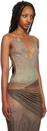 Jade Cropper SSENSE Exclusive Khaki Bodysuit