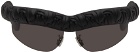 Bottega Veneta Black Pleat Sunglasses