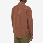 Portuguese Flannel Men's Lobo Button Down Corduroy Shirt in Brown
