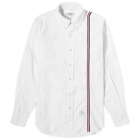 Thom Browne Men's RWB Tape Oxford Shirt in White