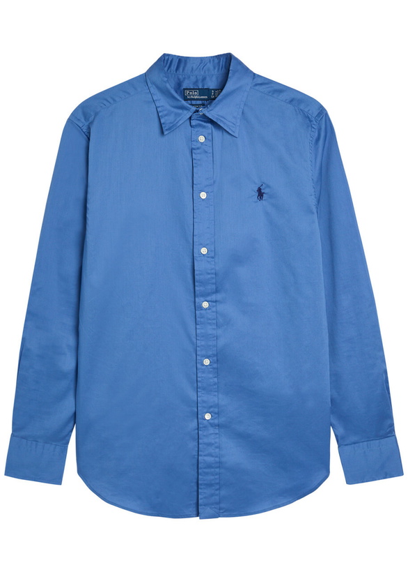 Photo: Polo Ralph Lauren Logo-embroidered Cotton Shirt Blue