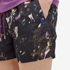 Paul Smith Men's Botanical Print Swim Shorts in Black