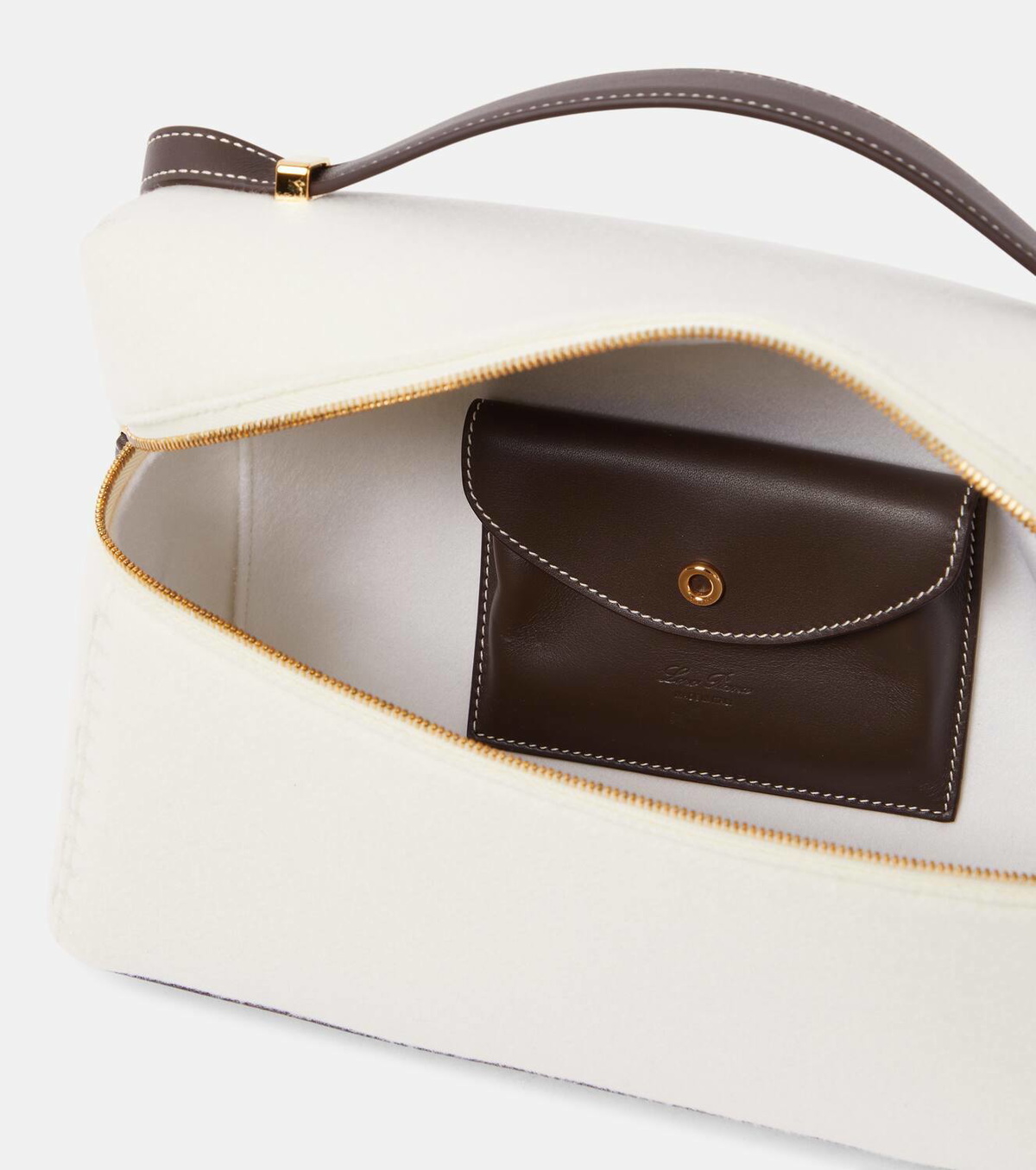 Loro Piana Extra Bag leather-trimmed shoulder bag