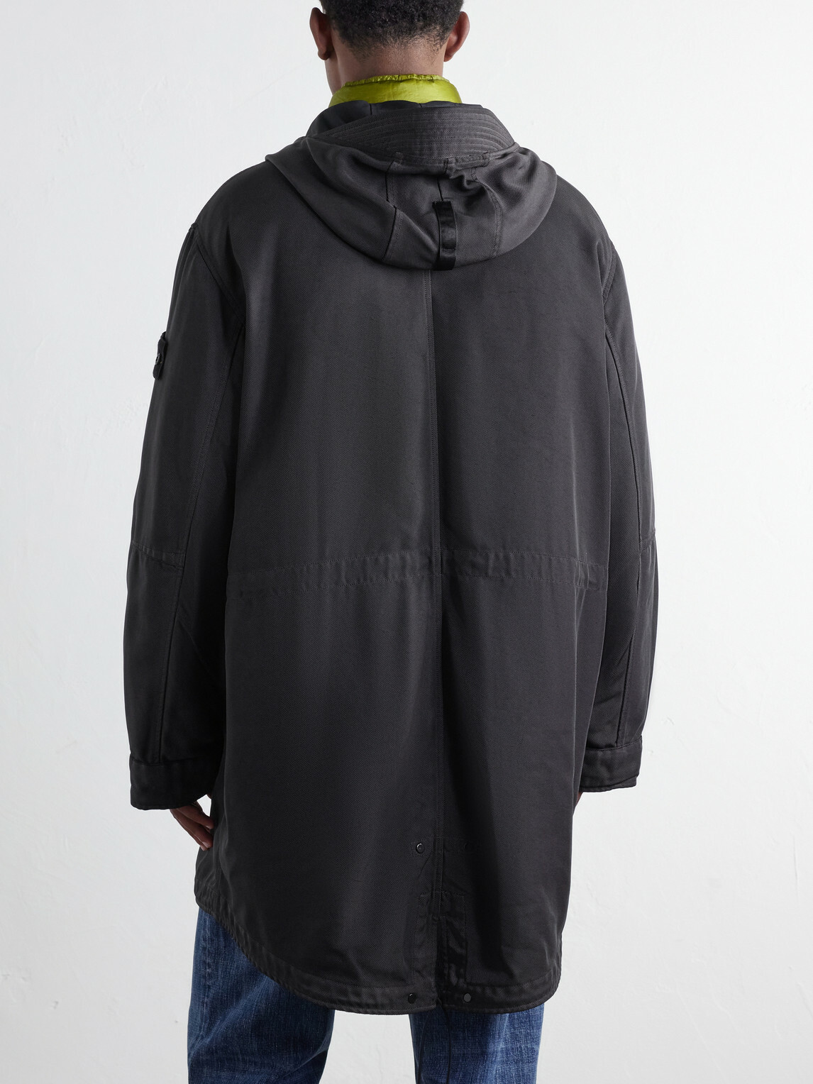 Stone Island - Hooded Layered Garment-Dyed Shell-TC Parka - Gray