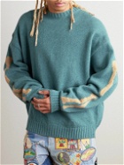 KAPITAL - 5G Intarsia Wool Sweater - Blue