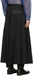 Sulvam Black Skirt Trousers