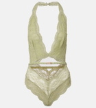 Gucci Floral lace and tulle bodysuit