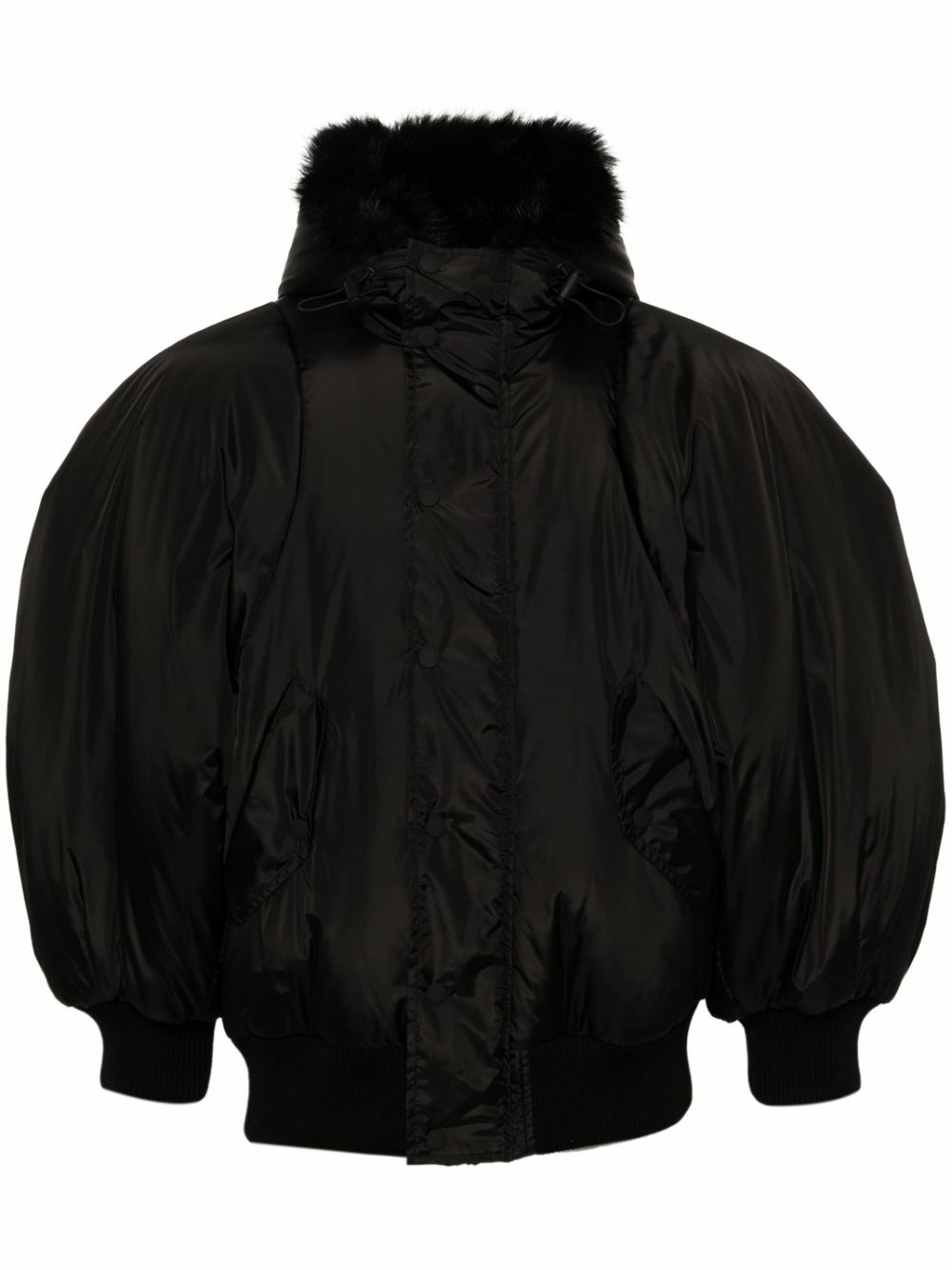 Simone Rocha Black Puff Sleeve Bomber Jacket Simone Rocha