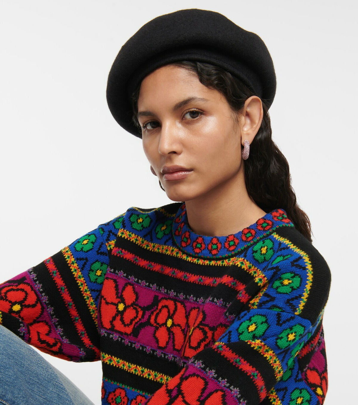 Kenzo - Logo embroidered wool beret