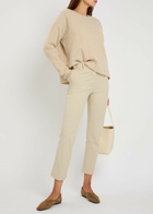 Joseph Coleman Straight-leg Stretch-cotton Trousers Cream